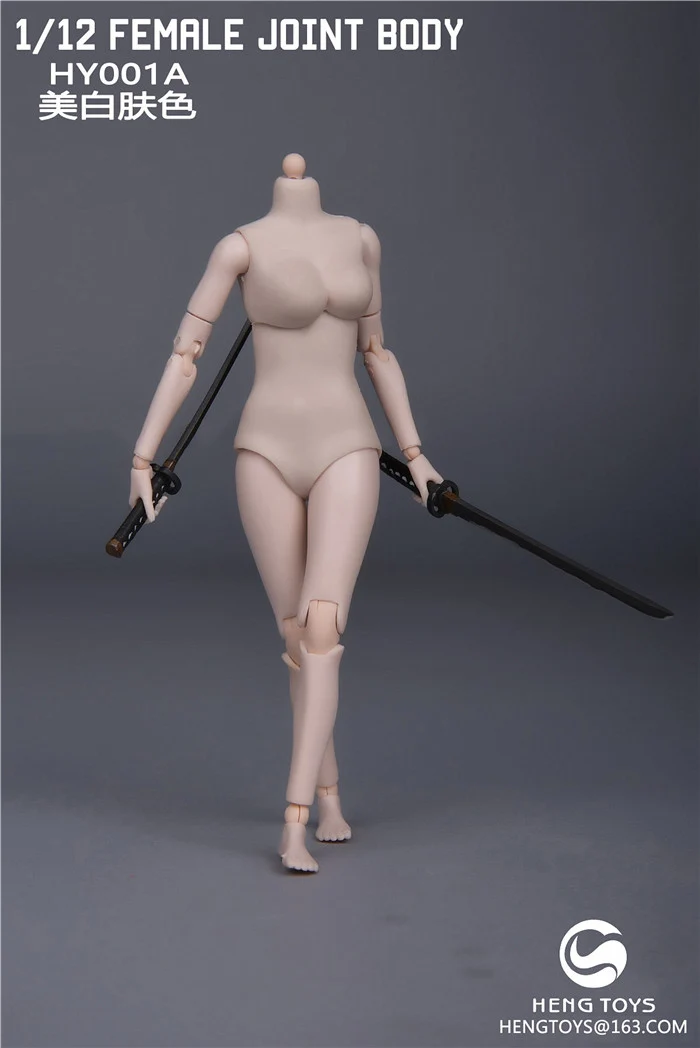 1/12 Scale Sexy Super-Flexible Female Joint Body Figure Pale/Suntan Color for Collecible 6 inches Action Figurine Dolls