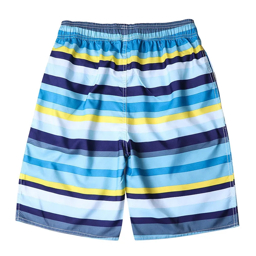 Новый дизайн в радужную полоску мужские пляжные шорты быстросохнущая летние пляжные 15 Цвет выбор человек прямой шнурок шорты M-4XL 90110
