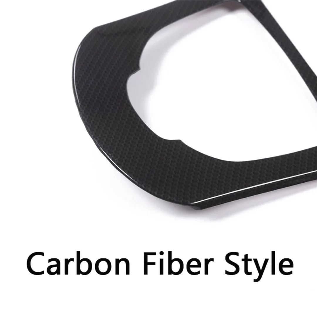 Mayitr 1set Carbon Fiber Style Center Console Gear Panel Cover For Mercedes Benz C Class With Clock W205 C180L 15-17