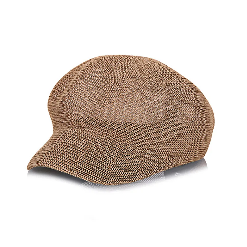 Простая шапка, Освежающая дышащая шляпа от солнца, женская шляпа, модная повседневная Уличная газетная кепка