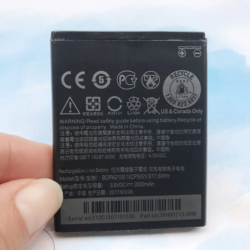 

100% New High Quality Original For HTC desire 310 310W Replacement BOPA2100 2000mAh Battery Batterie Batterij Bateria