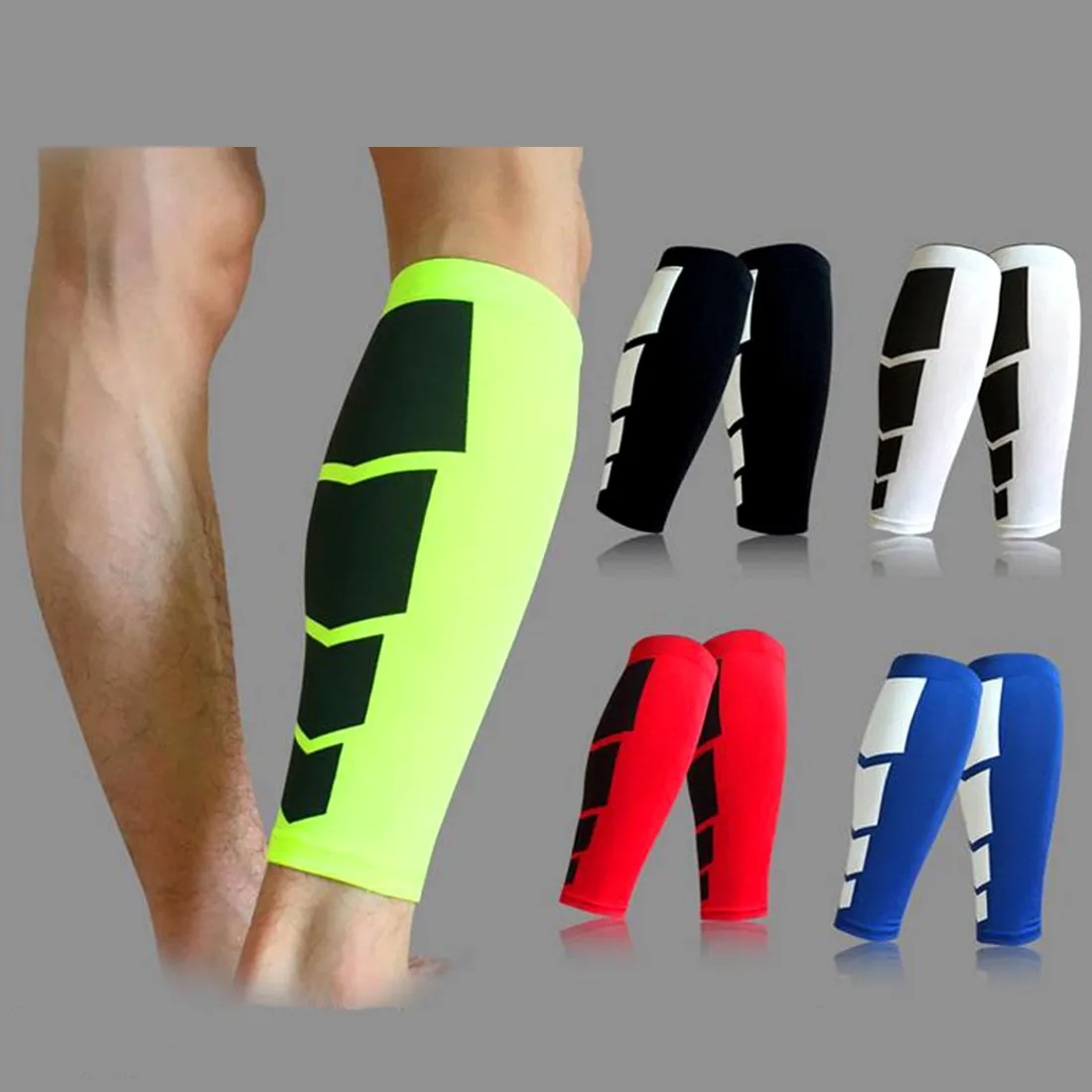 

Women Men 1Pc Leg Warmers Calf Support Shin Guard Base Layer Compression Running Soccer Football Leg Sleeves gaiters Safety