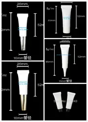 5 мл белый мягкий трубка для mildy мыть/масло/handcream трубка/крем для глаз контейнер/чистый крем /Фонд/BB крем пустые трубки