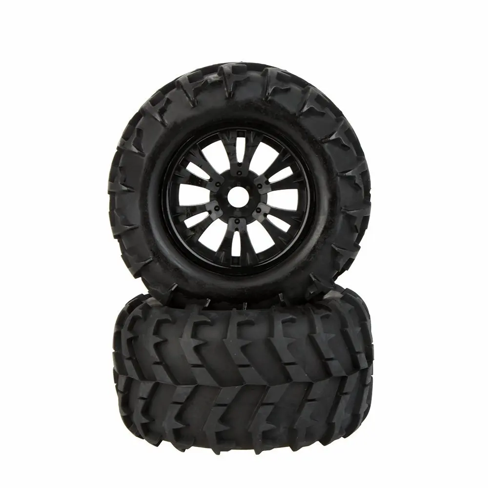 

EBOYU(TM) 2Pcs RC 1/8 Monster Car Wheel Rim and Tire 810006 for Traxxas HSP Tamiya HPI Kyosho RC Car