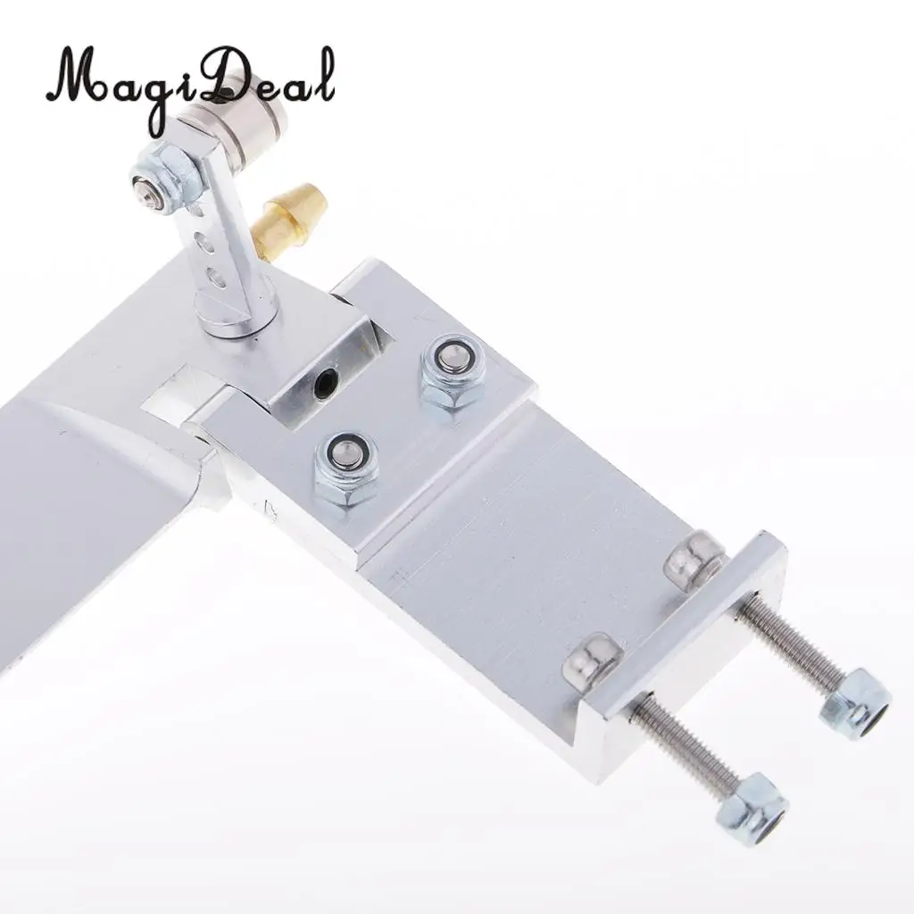 2x 95mm Alloy RC Boat Water Rudder Absorbing Steering Rudder for RC Boats CNC Silver