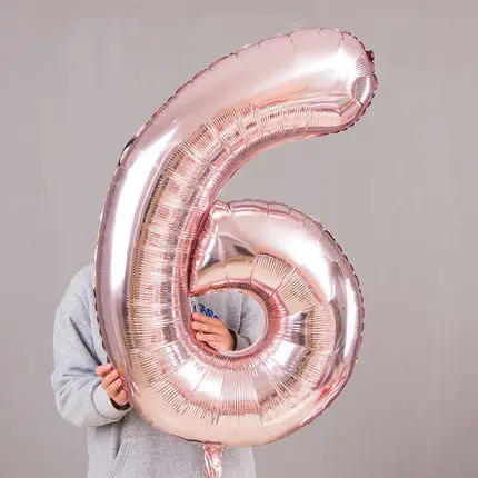 1 шт. 40 дюймов гигантский розовый Золотой гелиевый фольгированный Майларовый шар на день рождения 1 день рождения украшения и принадлежности большое количество подарок - Цвет: 6