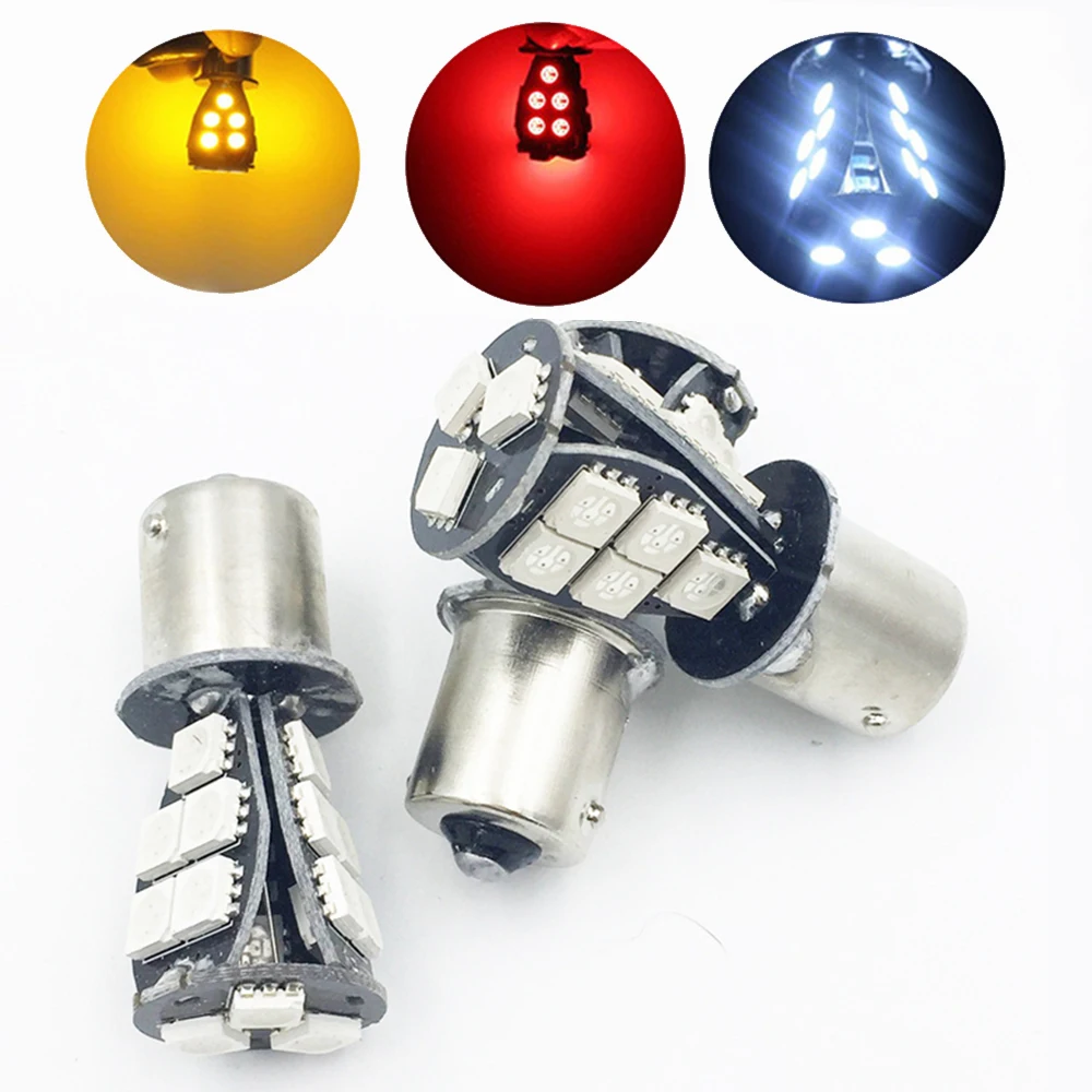 YSY 1156 BA15S 1157 BAY15D 21SMD 5050 Желтые белые красные автомобильные фонари заднего хода P21W R5W