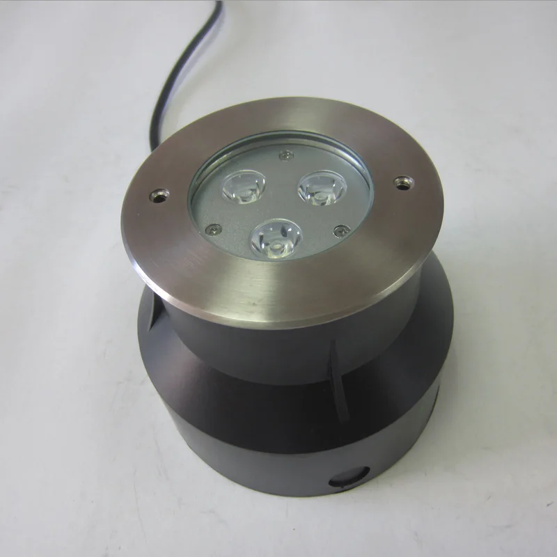 Нержавеющая сталь IP68 Водонепроницаемый 12VDC 3x1w Одноцветный 3x3W RGB 3in1 подводный