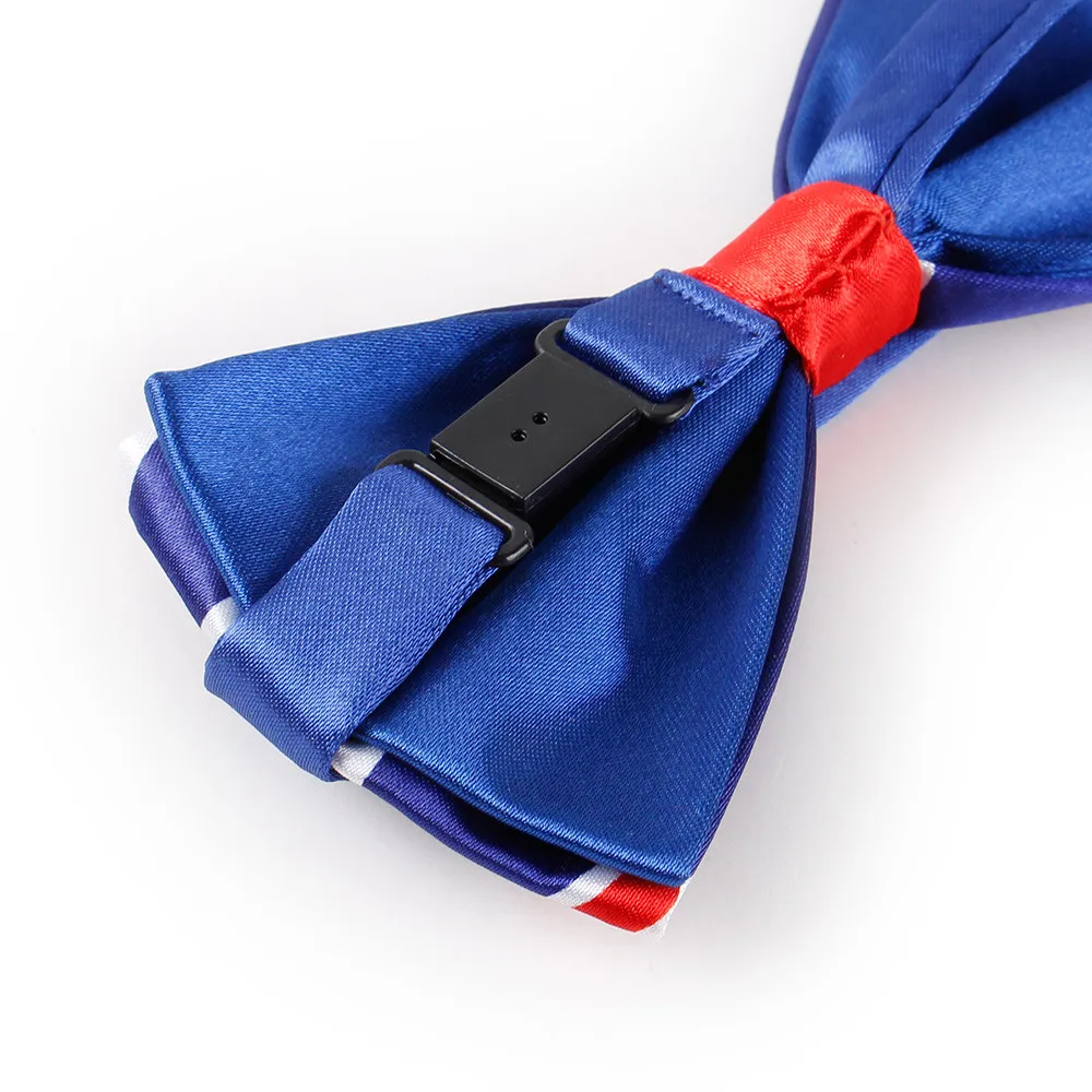 Mantieqingway нежный Для мужчин лук галстук абсолютно красные, синие Флаг США Великобритания бабочкой Для мужчин; смокинг в стиле унисекс платье 7