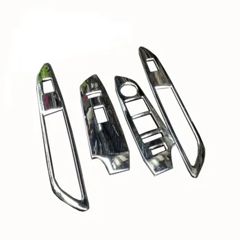 

4pcs ABS Car Inner Door Armrest Window Lift Switch Panel Cover Moulding Sticker Fit for Chevrolet Trax 2013-2015