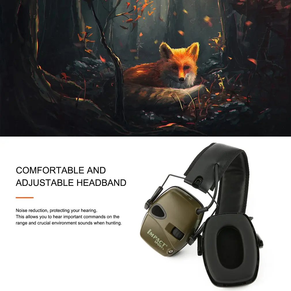 

Electronic Shooting Earmuff Outdoor Sports Anti-noise Sound Amplification Tactical Hearing Protective Headset Foldable