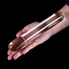 Lage Glass Dildos Sex Glass Penis Glass Dildo Big Huge Crystal Anal Butt Plug Anal Beads Sex Products For Women 23cm