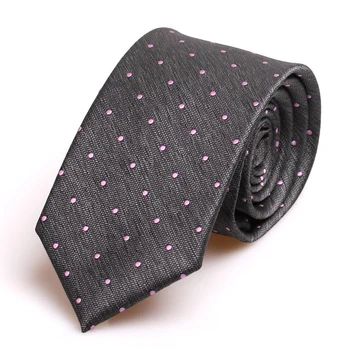 Ceny Wysokiej Jakości Mody Krawaty Dla Mężczyzn Szary Dot 7 Cm Gravata Formalne Firm Pracuj Corbatas Tuxedo Krawat Krawat Męskie Krawat Pudełko Na Prezent