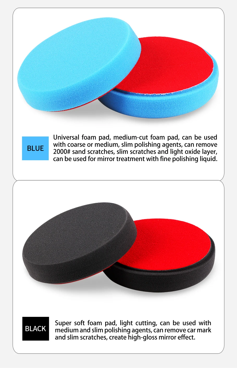 SPTA 6" (150mm) Compound Polishing Pads Buffing Pads Polishing Pads Set