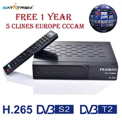 Fraskoo F9 плюс COMBO H.265 DVB-S2 DVB-T2 спутниковый ресивер добавить 1 Год Бесплатная 8 резких перемен температуры Европа Испания Cccam RT5370 USB Wi-Fi