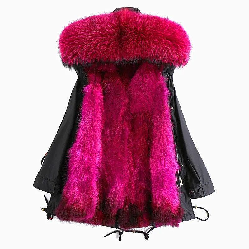 X-long winter jackets coats female 2018 plus size real raccoon fur parkas mujer coat thick women real fur inner parka X-long winter jackets coats female 2018 plus size real raccoon fur parkas mujer coat thick women real fur inner parka
