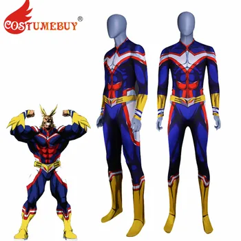 

CostumeBuy Boku No My Hero Academia All Might Cosplay Costume Zentai Lycra Spandex Blue Men Women Bodysuit Jumpsuit