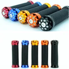 Nuevo 1 Par Marca Universal CNC de Aluminio de La Motocicleta 7/8 ”22mm Apretones de Manillar Accesorios de Motos de motocross 5 Colores Opcionales