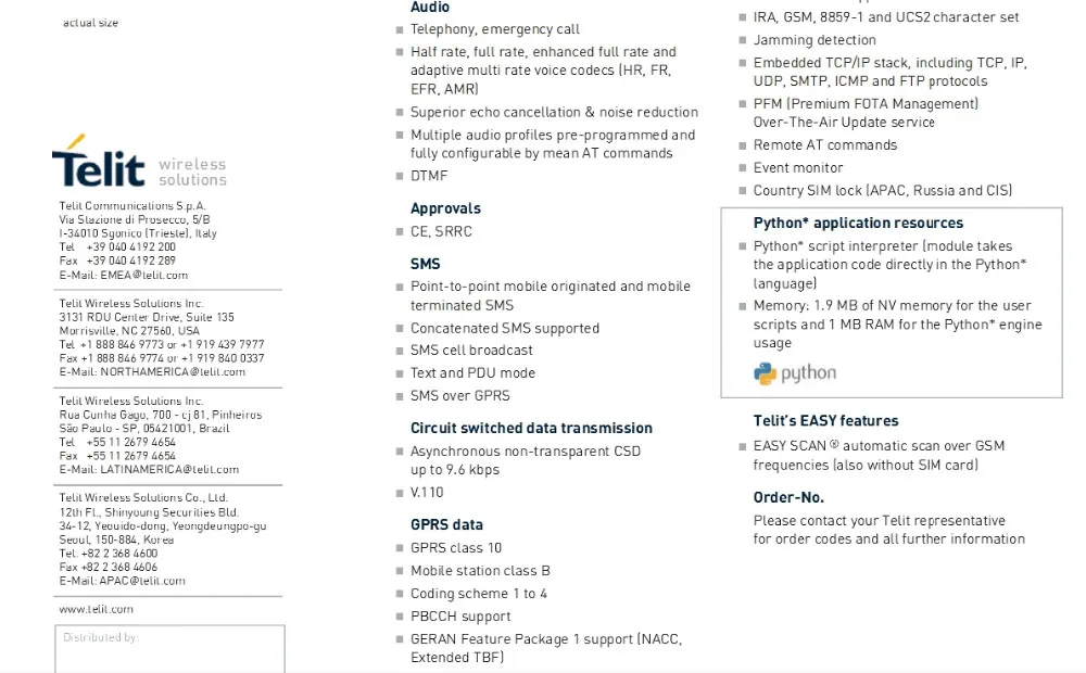 GL868-DUAL GSM/GPRS поверхностного монтажа модуль Гарантированный и дистрибьютор JINYUSHI