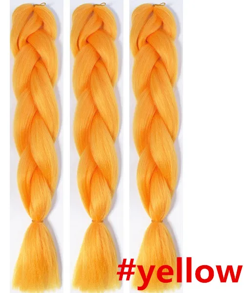 Feibin синтетические вязанные крючком косички для наращивания волос 24 дюйма Омбре цвета - Цвет: 4/30HL