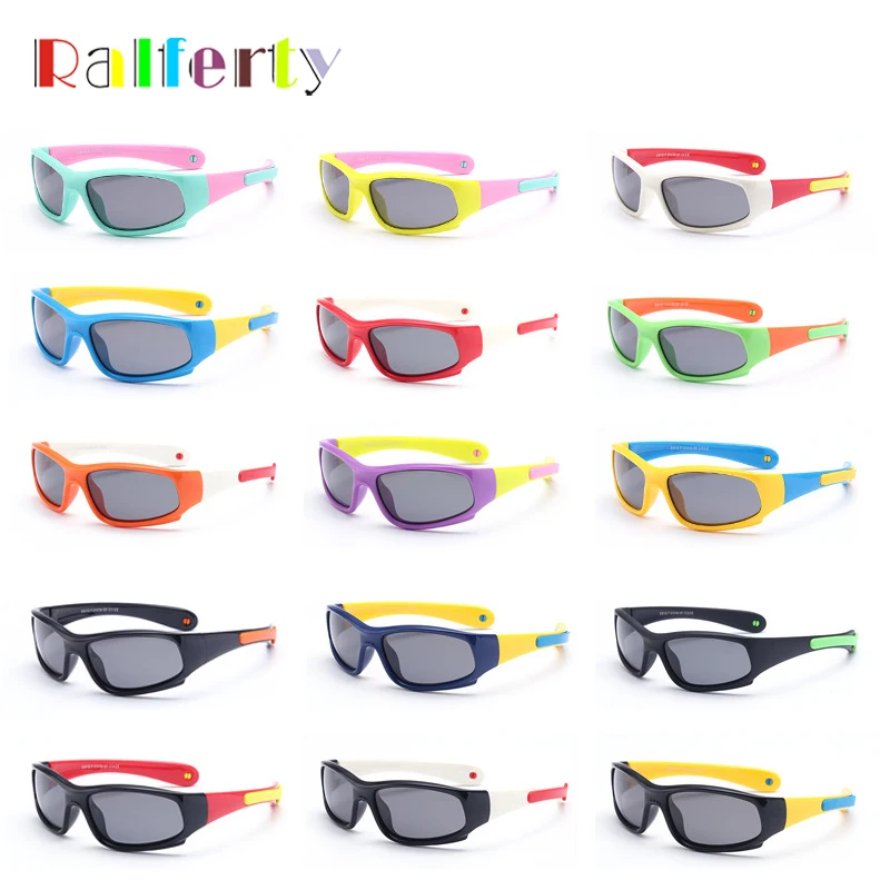 Ralferty Kids Sport Sunglasses Polarized Anti UV Protection Eyewear Child Polaroid Sun Glasses Girls Boys Goggles Oculos 8110