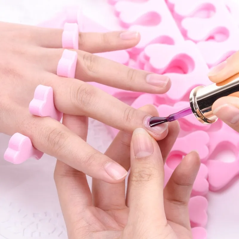 Розовый цвет дизайн ногтей разделители для пальцев ноги пальцы ног Губка Мягкий гель УФ инструменты для ногтей лак Маникюр Профессиональный сепаратор
