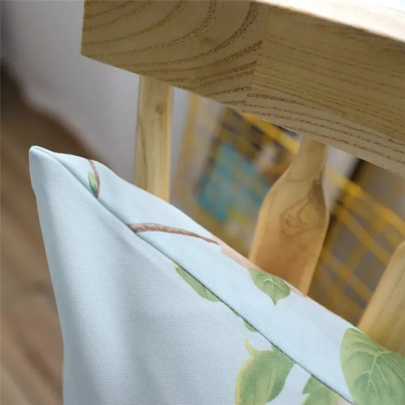 Xyzls الأمريكية النمط الرعوي الأزهار البوليستر غطاء وسادة مكتب أريكة مقهى ساحة المخدة ديكور المنزل وسادة تغطي 1 قطعة