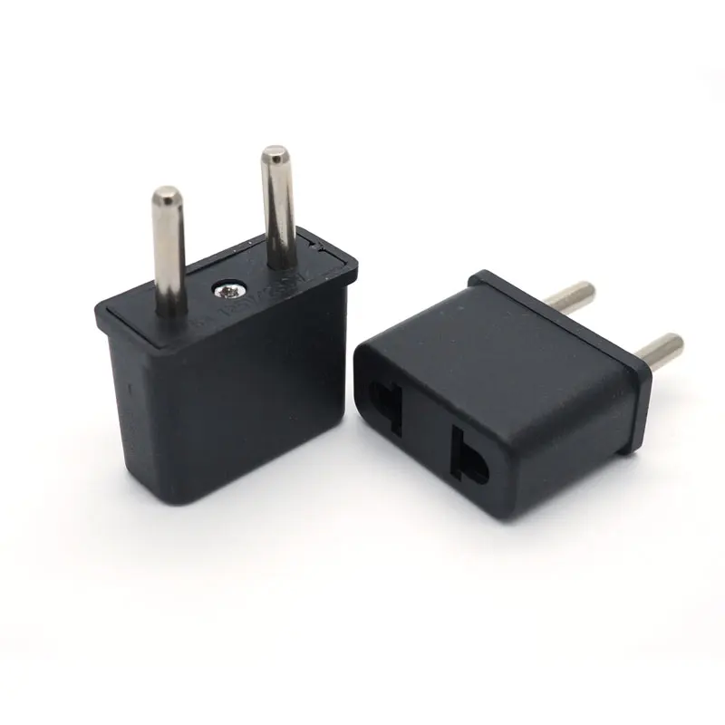 

Travel Converter Adapter US to EU AC Power Plug Household Plugs adaptor plug black color Free Shipping