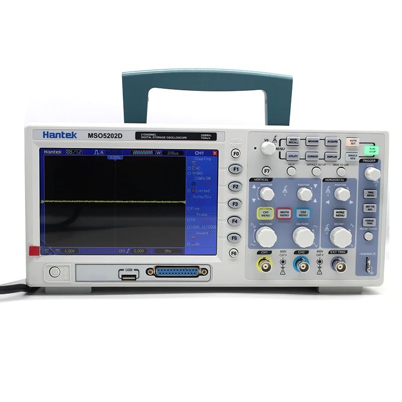 Hantek MSO5202D Digital Oscilloscope USB 200Mhz 2 Channels Hantek Osciloscopio +16Channels Logic Analyzer + External Trigger (7)