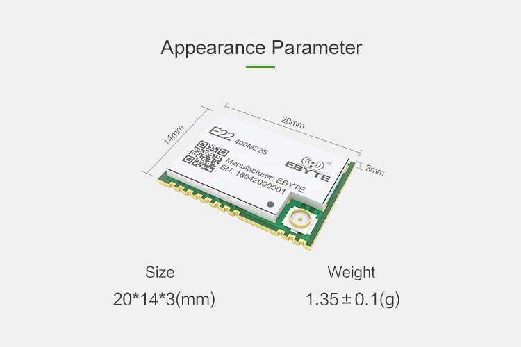 5 шт./лот SX1262 LORAWAN 868MHz LoRa TCXO беспроводной приемопередатчик E22-900M22S SPI SMD 915MHz ebyte передатчик приемник РЧ модуль