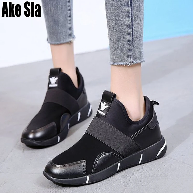 Ake Sia/Модная женская обувь Mujer сетчатая с круглым носком повседневная без шнуровки