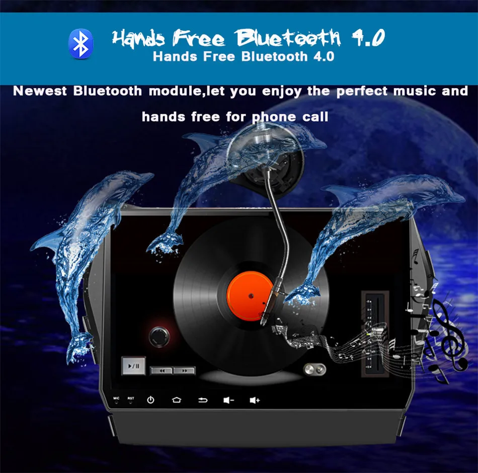 Perfect For Hyundai IX45 Santa fe 2013+ android9 Car gps navigation system with built-in wifi BT 3/4g stereo head unit video music audio 4