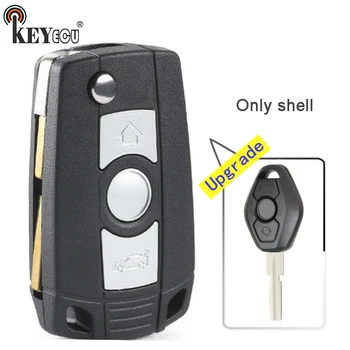 

KEYECU 10x for BMW 3 5 6 7 Series X3 X5 Z3 Z4 Folding Modified Remote Car Key Shell Case Fob 3 Button HU92 Blade FCC:LX8 FZV