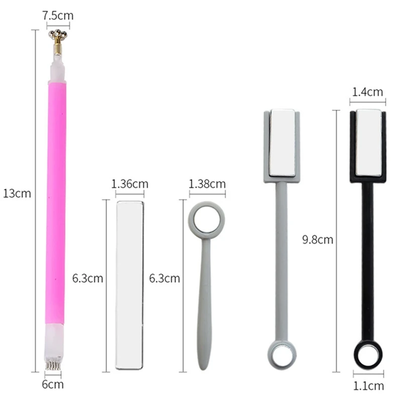 

1Pc Dual End Nail Art Cat Eye Magnet Stick Magic Wand Flower Stripe Grid Nails Tips UV Gel Polish Manicure Magnetic Tool New