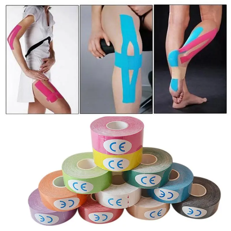 

Mayitr Sports Muscle Tape Strain Injury Strap Sticker Training Muscle Tapes Kinesiology Care Bandage 2.5cmx5m