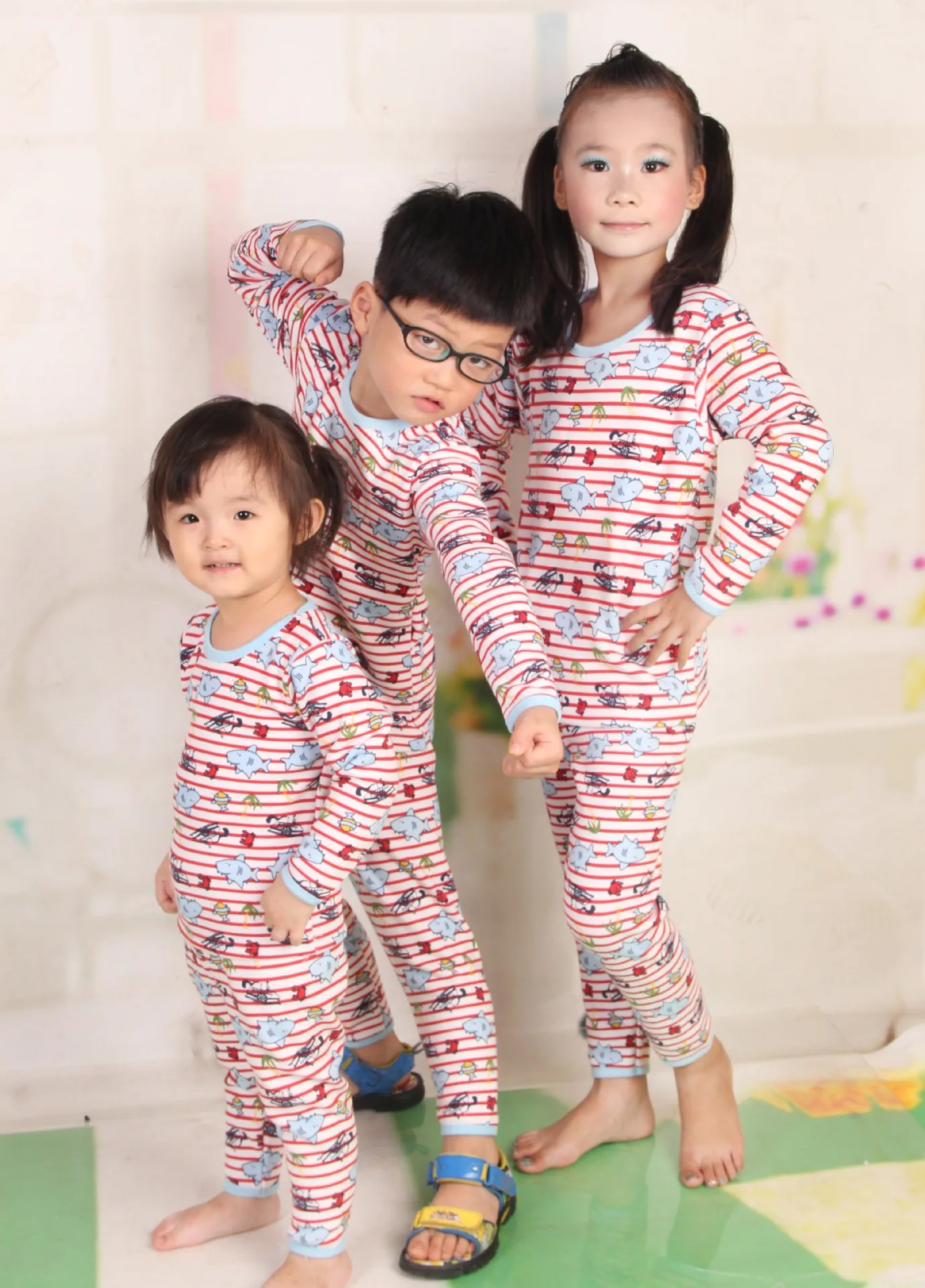 Kids Clothes ropa mujer Girl Set Boy Infant Thermal Underwear Sets Baby