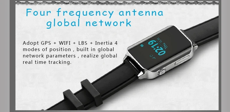 Персональный GPS трекер A16 Смарт часы наручные часы Поддержка сердечного ритма Мониторы sim-карты двухстороннее обсуждение GPS+ Beidou+ WI-FI+ LBS позиционирования