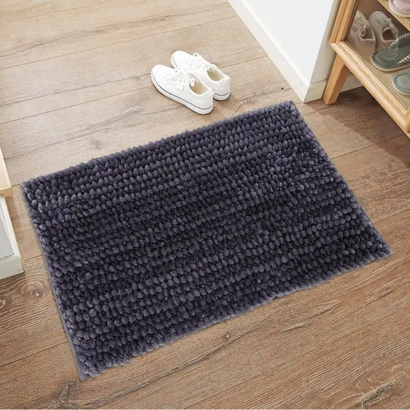 

Anti Slip Chenille Water Absorbent Bath Mat Rugs Carpet Floor Pad Bath Mat Soft Comfortable Material 600*400*10mm