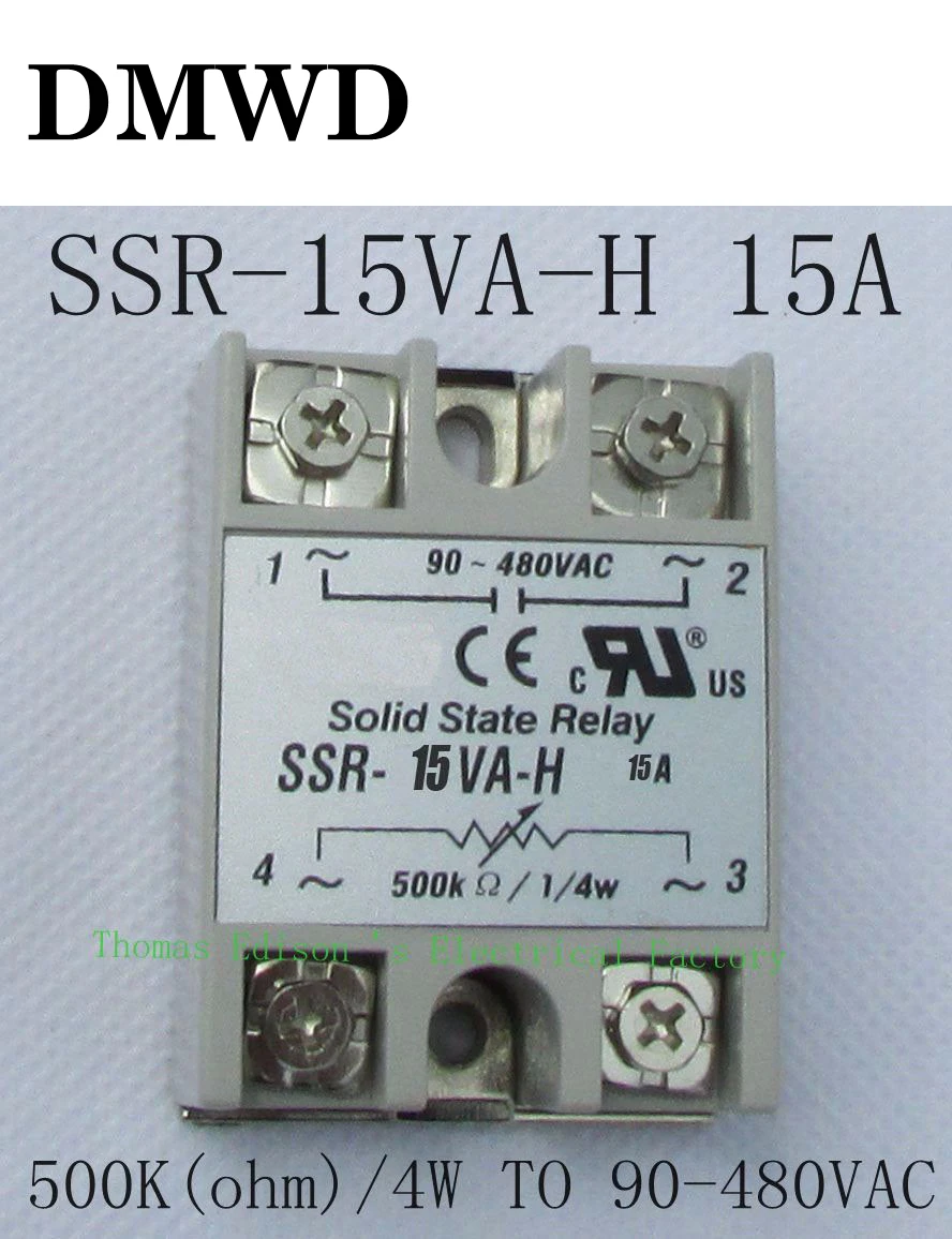 1 шт. Бесплатная доставка твердотельные реле SSR-15VA-H 15A 500 к Ом 4 Вт до 90-480 В AC ССР 15VA H сопротивление Тип напряжение Регулятор