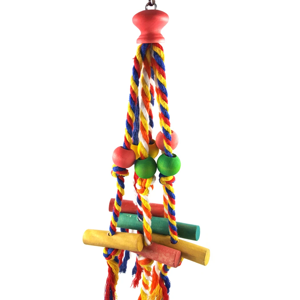Bird Toys Colorful Cotton Rope Block Parrot Chew Toys High Quality Pet