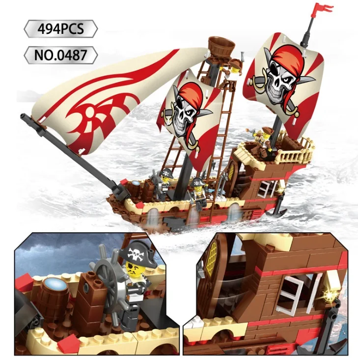 Новый PZ 0487 капитан Пираты Карибского моря корабельные строительные блоки