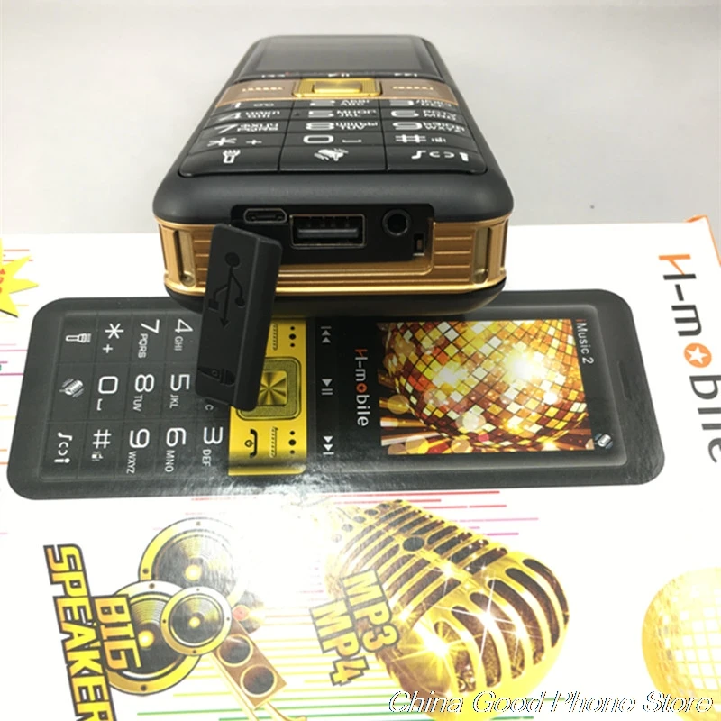Очень громкий музыкальный телефон H-Mobile IMusic 2 двойной большой динамик большой аккумулятор power Bank Trio SIM Trio резервный экран мобильный телефон