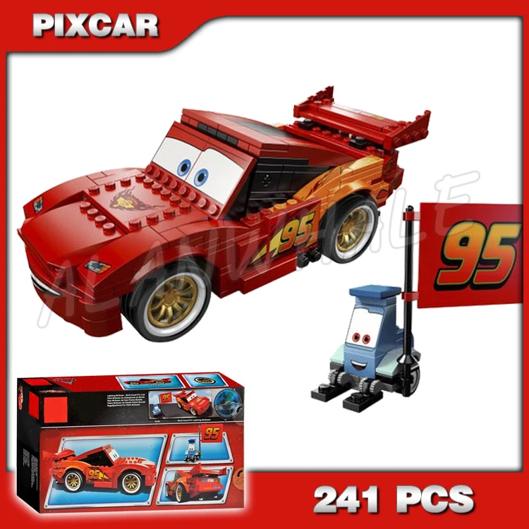 

241pcs New Pixar cars Ultimate Build Queen 10016 Racing flag Model Building Blocks Chidlren Toys Bricks Compatible With lego