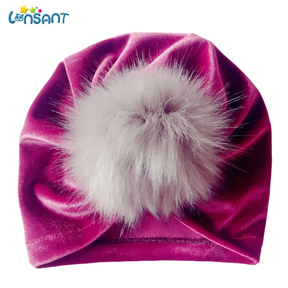 

LONSANT 2018 New Baby Hats 1Pc Newborn Toddler Kids Baby Boy Girl Venonat Turban Beanie Hat Headwear Hat Winter Children hat Cap