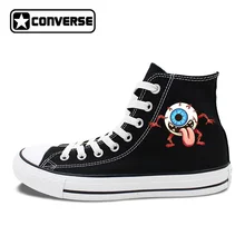Eye Ball Monster Original Design Converse Chuck Taylor Black White 2 Colors High Top Canvas Sneakers Unisex Skateboarding Shoes