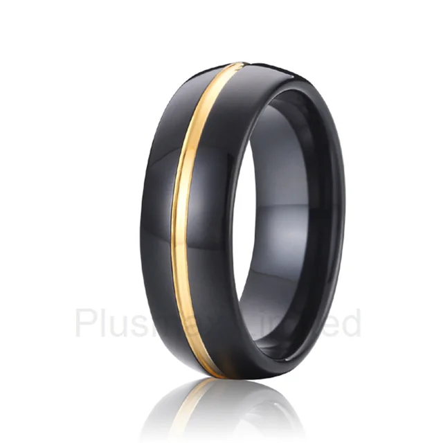 Black Gold Color Wedding Band Fashion Jewelry Tungsten Carbide Rings Black Gold Color Wedding Band Fashion Jewelry Tungsten Carbide Rings 6mm Full Usa Size 4 To