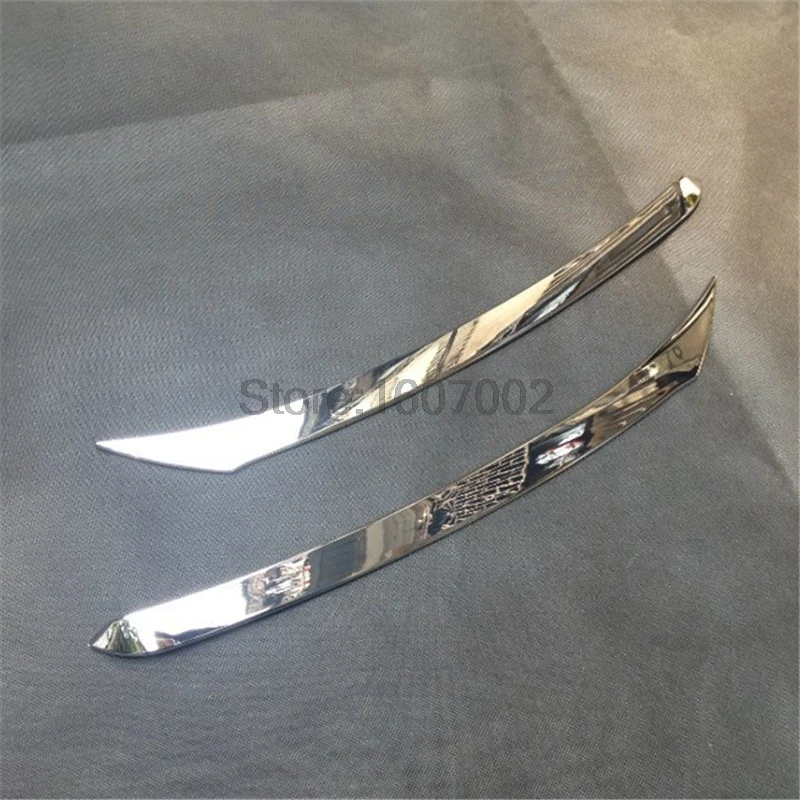 

For Nissan X-Trail T32 Rogue 2014 2015 2016 ABS Chrome Headlight Lid Eyebrow Cover Trim Front head Lights Trim X Trail