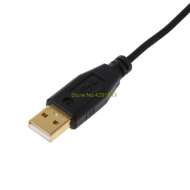 Позолоченный прочный нейлоновый Плетеный USB кабель для мыши сменный провод