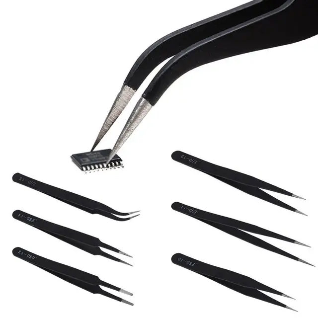 Cheap 1 Pc ESD Safe Stainless Steel Anti-Static Tweezers Maintenance Repair Tool Makeup Tools & Accessories Cheap 1 Pc ESD Safe Stainless Steel Anti-Static Tweezers Maintenance Repair Tool Makeup Tools & Accessories