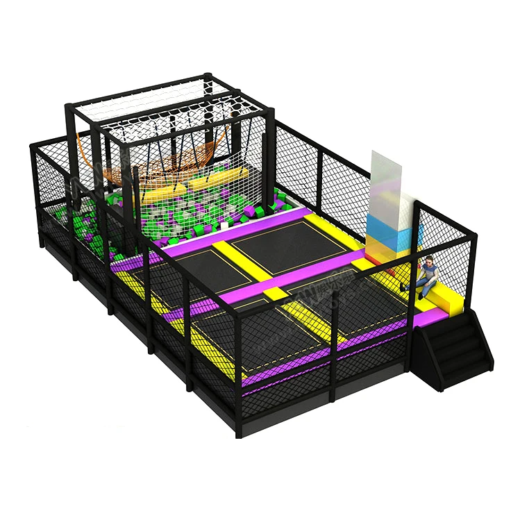 

customized designed trampoline jumping bed with sponge pit YLW-BT190621